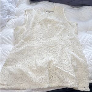 Banana Republic White Sleeveless Tank Top